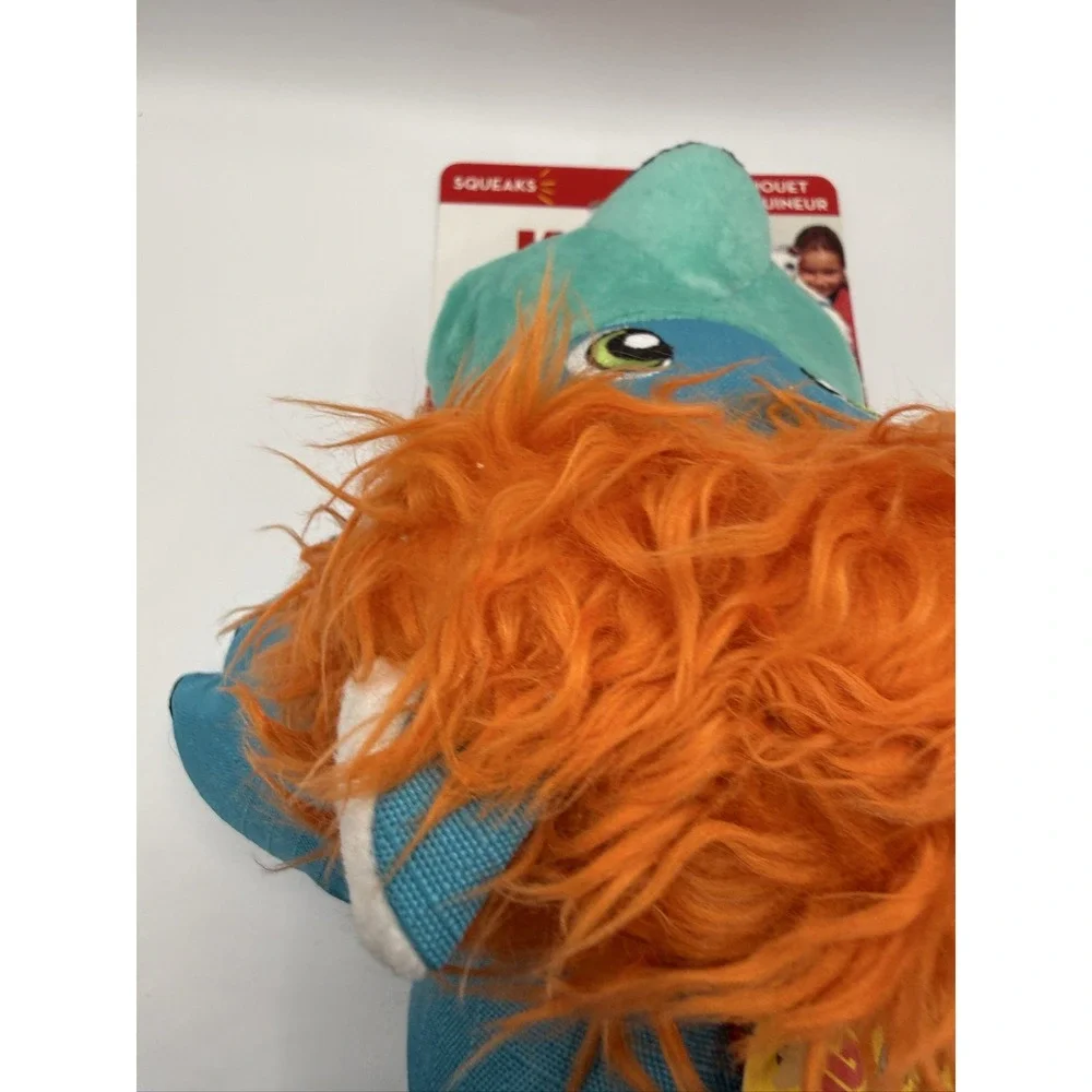 KONG Cozie Ultra Lucky Lion Dog Toy Large Ultra-Tex Squeaker Blue ZYL14